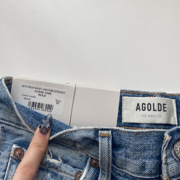 Aritzia Agolde 90’s Pinch Waist High Rise Straight Jeans in Rule Size 23 - Picture 12 of 12